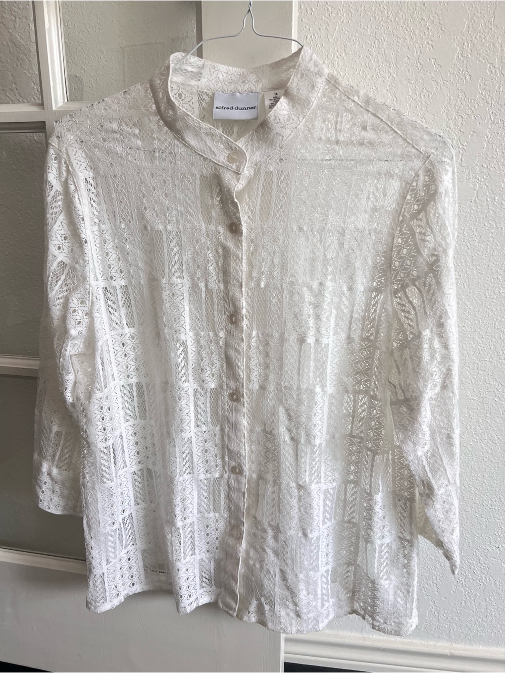 Vintage Alfred Dunner Women's White Lace